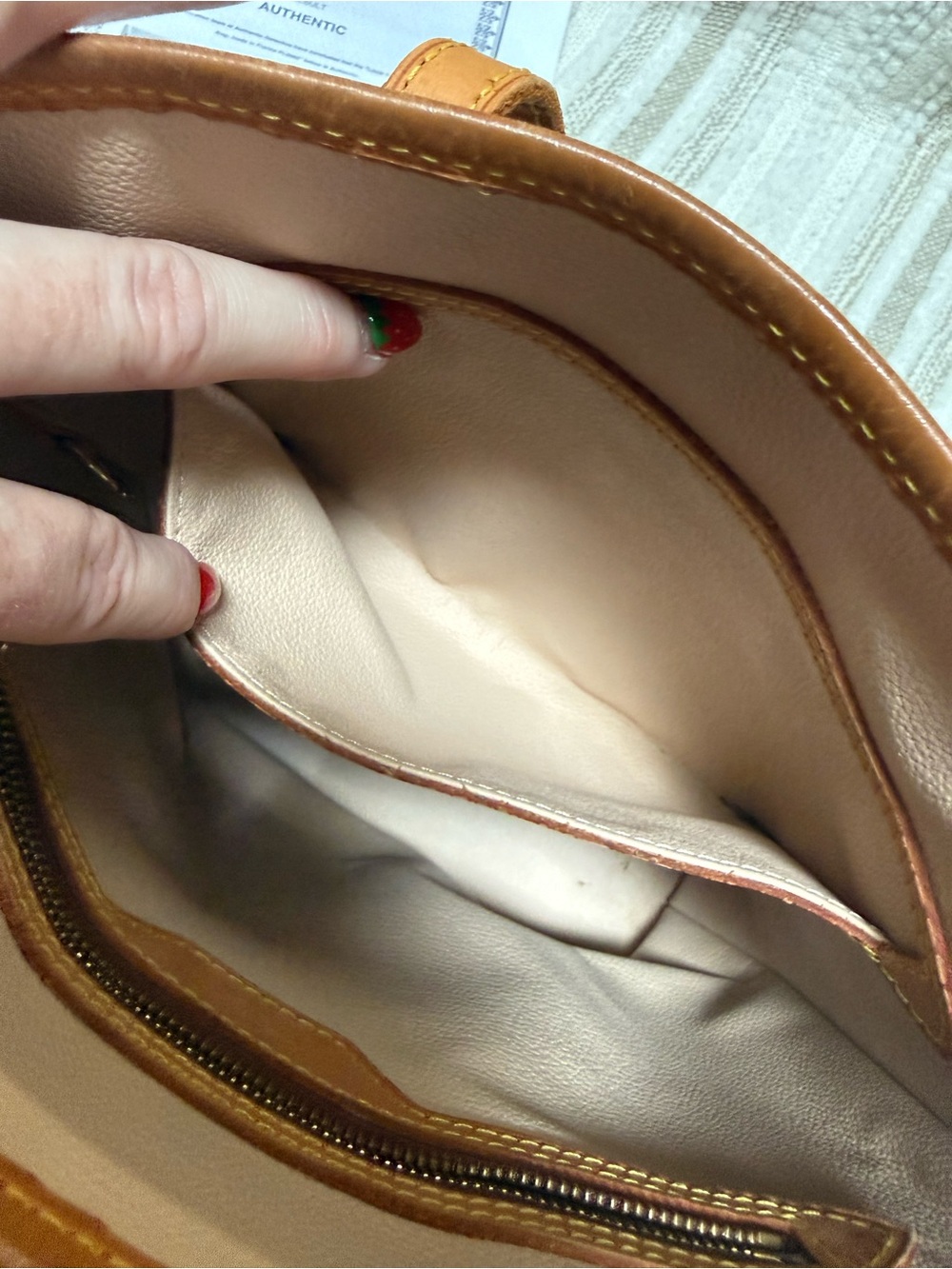 Louis Vuitton Monogram Bucket Tote in Brown and Tan Leather - Picture 7 of 12